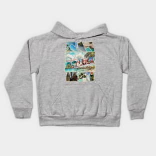 Greetings from Aruba Vintage style retro souvenir Kids Hoodie